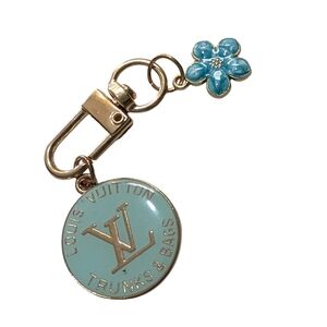 Authentic Louis VUITTON Trunks & Bags Charm, 25mm, Blue